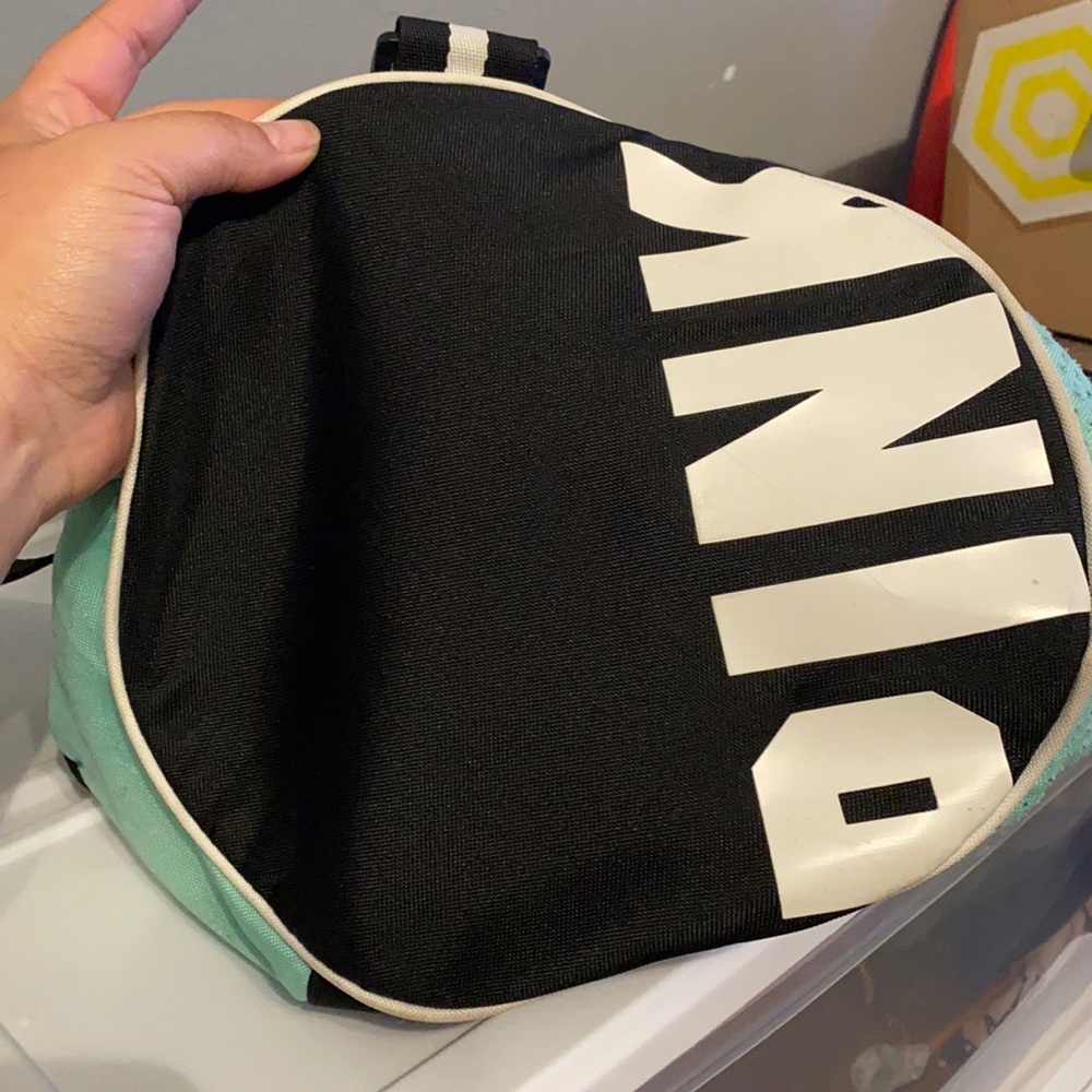 PINK duffel bag - aqua blue